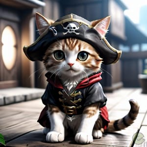 Feline adventurer ready to embark on a high seas adventure! 🐾 #CatAdventure #PirateLife #CuteAndReadyForAdventure