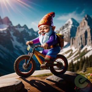 Embracing the great outdoors with a touch of whimsy! 🏞️🏃‍♂️ #MountainAdventures #GnomeOnAMission