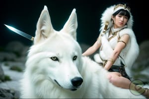 Fantasy in focus: A warrior's loyal companion. 💫🐺 #WolfPack #WarriorTale #BeautyAndTheBeast