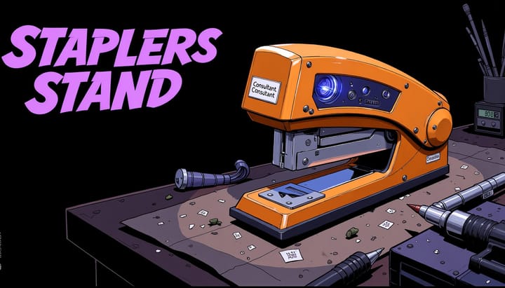 Stapler's Stand: My Steel Saved Pixel From 'Perfect' Corporate Past.