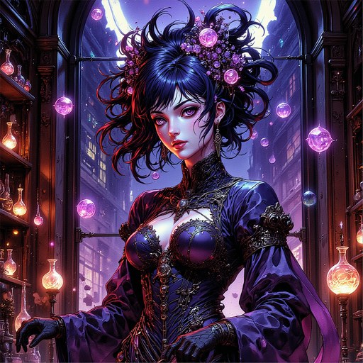 Painted portrait of the Nocturne Aesthete.