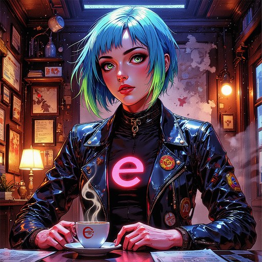 Painted portrait of Pixel Paradox.
