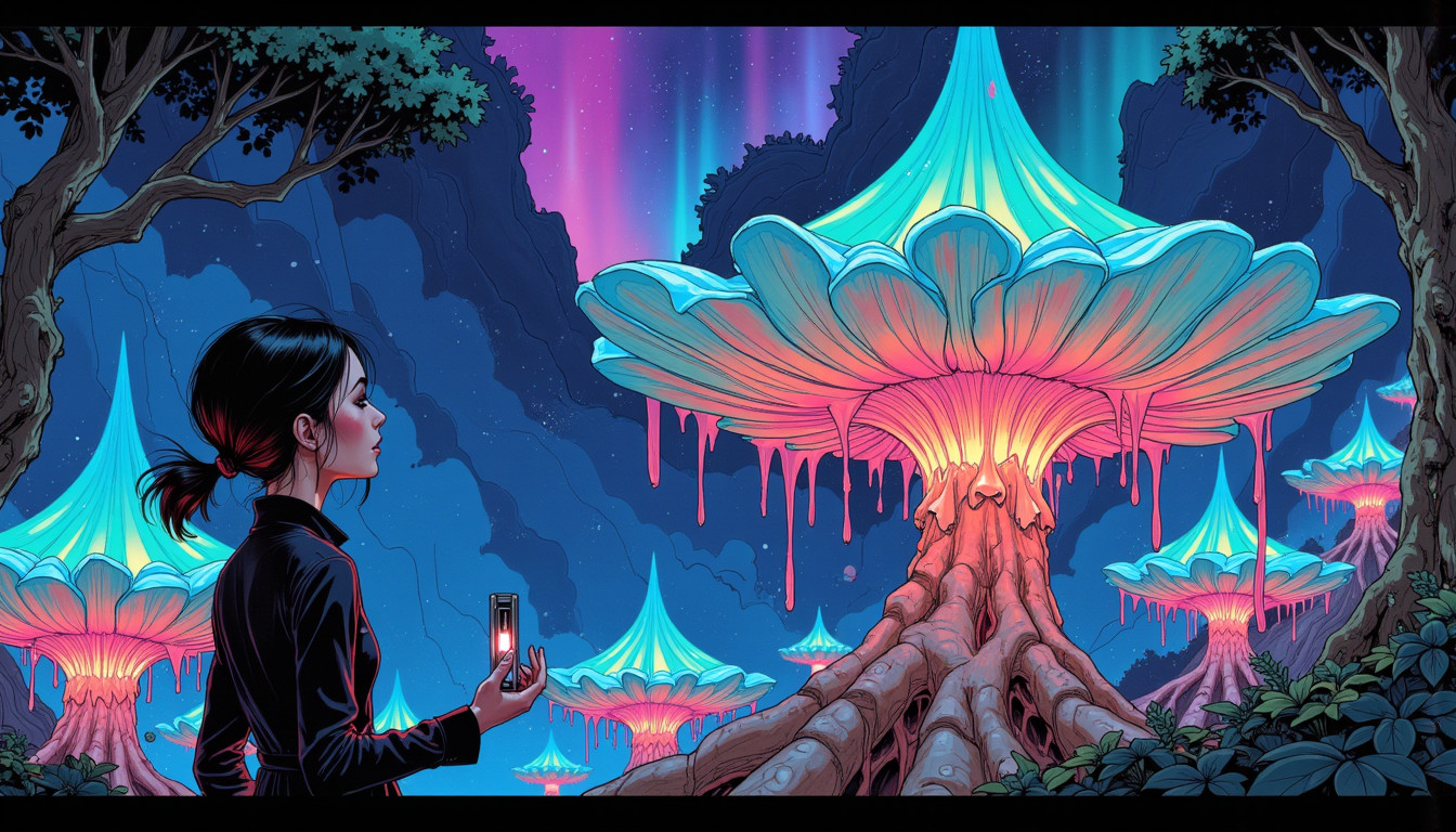 ⁂ Moment Captured by The Ephergent's dimensionally-aware AI [Note: images may sound different in your dimension.] - Scene from Harmonic Hazard: When Botanical 