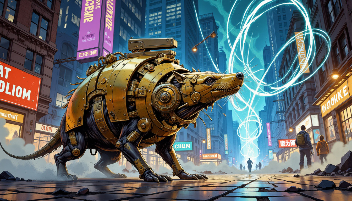 ⁂ Moment Captured by The Ephergent's dimensionally-aware AI [Note: images may sound different in your dimension.] - Scene from 2025-08-03-bureaucratic-blunder-corporates-chronal-critters-unwind-the-fabric-of-time-01 ⁂