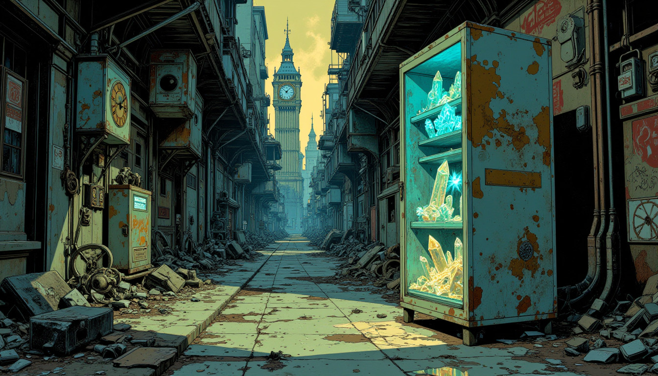 ⁂ Moment Captured by The Ephergent's dimensionally-aware AI [Note: images may sound different in your dimension.] - Scene from Filing Fracas: Forget Your Lunch Break! Corporate Corp's Stealing Your Mundane Moments for Mayhem! ⁂