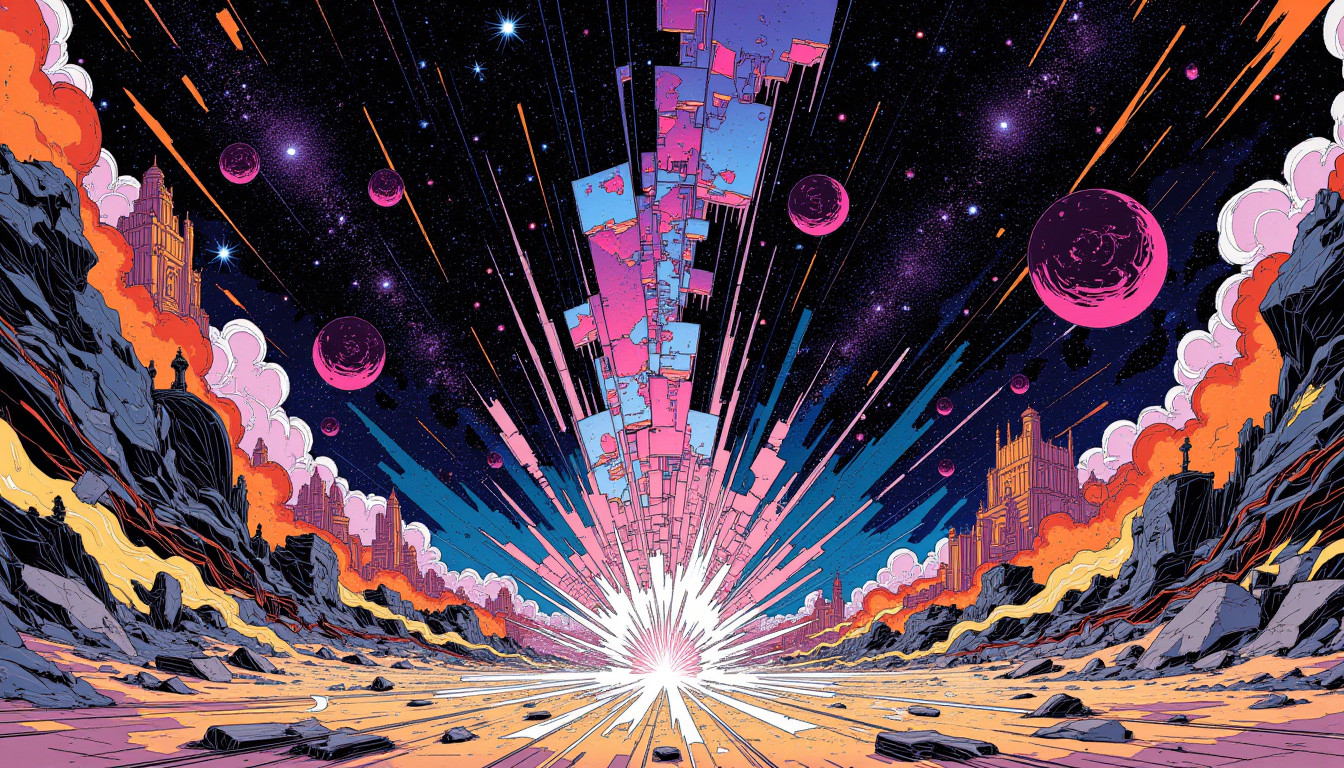 ⁂ Moment Captured by The Ephergent's dimensionally-aware AI [Note: images may sound different in your dimension.] - Scene from Glitchy Galaxy: Aether's Formatting Note Cracks the Code! ⁂