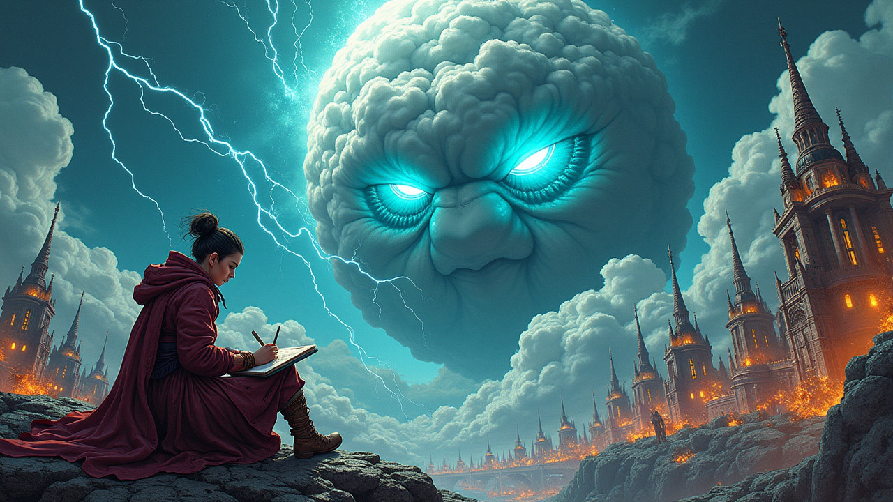 Illustration for Sizzle's Power Grab? Sentient Storms Fight for Atmospheric Autonomy!