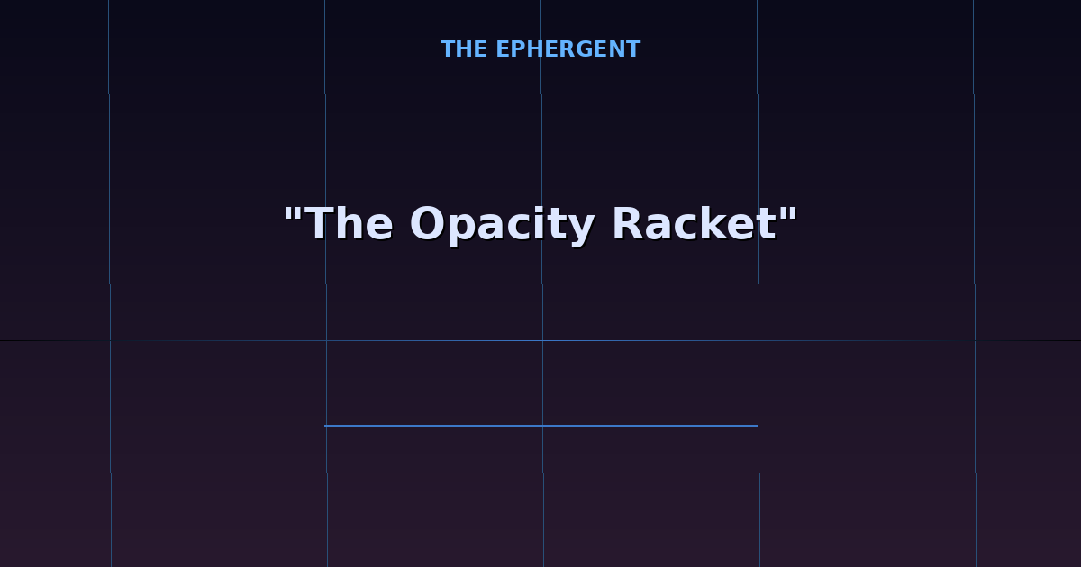 Illustration for "The Opacity Racket"